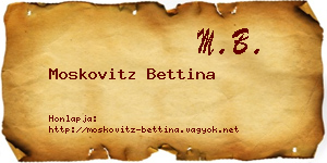 Moskovitz Bettina névjegykártya