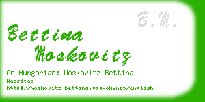 bettina moskovitz business card